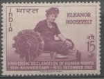 Stamps : Asia : India :  DECLARACIÓN UNIVERSAL DE LOS DERECHOS HUMANOS-ELEANOR ROOSEVELT