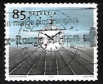 Stamps Switzerland -  Reloj de la estacion 1944