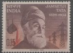 Stamps India -  125 ANIVERSARIO DEL NACIMIENTO DE JAMSETJI TATA 1839-1904 fundador de la industria del acero,