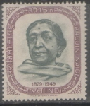 Stamps : Asia : India :  SAROJINI NAIDU POETA Y POLITICA  1879-1949