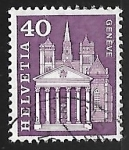 Stamps Switzerland -  St. Pierre Cathedral, Geneva