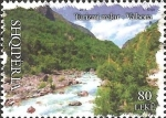 Stamps Albania -  Valbonë River and mountains