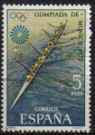 Stamps Spain -  España 1972 2100 Sello º XX Juegos Olimpicos de Munich Remo Trainera Timbre Espagne Spain Spagna Esp