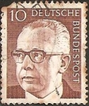 Stamps Germany -  Dr. h.c. Gustav Heinemann (1899-1976), 3rd Federal President (GFR)