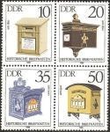 Sellos de Europa - Alemania -  Historical Mailboxes To 1850 - 1920 (GDR)