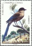 Stamps Spain -  ESPAÑA 1973 2136 Sello Nuevo Fauna Hispánica Aves Rabilargo