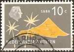 Stamps Netherlands Antilles -  Extinct volcano and palms - Saba