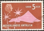 Stamps : America : Netherlands_Antilles :  Extinct volcano and palms, Saba
