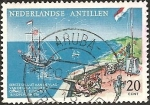 Sellos de America - Antillas Neerlandesas -  US ``Andrea Doria`` and gun at fort Orange