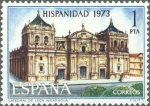 Stamps Spain -  ESPAÑA 1973 2154 Sello Hispanidad. Nicaragua Catedral de León Usado