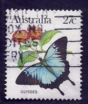 Sellos del Mundo : Oceania : Australia : mariposa