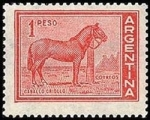 Stamps Argentina -  Horse (Equus ferus caballus)