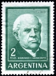Stamps : America : Argentina :  Domingo Faustino Sarmiento - Photogravure