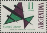 Stamps Argentina -  Air Mail - Stylized aircraft