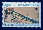 Stamps Cambodia -  Instrumento musical