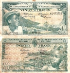 monedas del Mundo : Africa : Rep�blica_del_Congo :  Congo Belga 20 francos 1959 P-31a.7