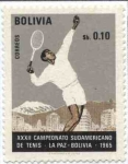 Sellos de America - Bolivia -  Conmemoracion del XXXII Campeonato sudamericano de tenis realizado en La Paz