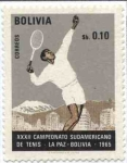 Stamps Bolivia -  Conmemoracion del XXXII Campeonato sudamericano de tenis realizado en La Paz