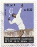Stamps Bolivia -  Conmemoracion del XXXII Campeonato sudamericano de tenis realizado en La Paz