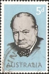 Stamps Australia -  Sir Winston Spencer Churchill (1874-1965), Politician