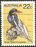 Stamps Australia -  Buff-brested Paradise Kingfisher (Tanysiptera sylvia)