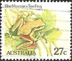 Stamps : Oceania : Australia :  Blue Mountains Tree Frog (Litoria citropa)