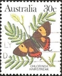Stamps : Oceania : Australia :  Silky Hairstreak (Pseudalmenus chlorinda)