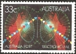 Stamps Australia -  Rod antenna, electromagnetic field