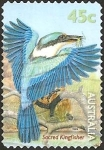 Stamps Australia -  Sacred Kingfisher (Todiramphus sanctus)
