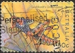 Stamps Australia -  Leichhardt's Grasshopper (Petasida ephippigera)