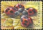 Stamps Australia -  Cardinal Ladybird (Rodolia cardinalis)