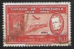 Stamps Venezuela -  Miguel Herrera, avion y tren