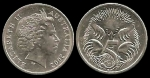 monedas del Mundo : Oceania : Australia :  Australia: 5 Cents (Echidna) 2002 km401