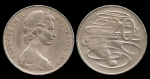 monedas de Oceania - Australia -  Australia: 20 Cents 1970 km66