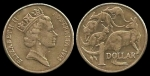 monedas del Mundo : Oceania : Australia :  Australia: 1 Dollar 1985 km84