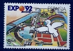 Stamps Spain -  Exposicion universal Sevilla 92