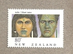 Sellos de Oceania - Nueva Zelanda -  Maories