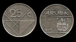 monedas del Mundo : Europa : Holanda :  ARUBA 25 Cents 1997 km3