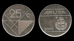 monedas del Mundo : Europa : Holanda :  ARUBA 25 Cents 2001 km3
