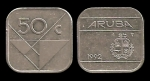 monedas del Mundo : Europa : Holanda :  ARUBA 50 Cents 1992 km4
