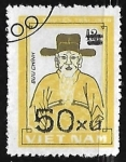 Stamps Vietnam -  Retrato de Nguyen Trai (heroe nacional)