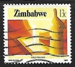 Stamps Zimbabwe -  Produccion de oro