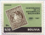 Stamps Bolivia -  Centenario de la Estampilla Boliviana - Challa 1963 - Condor 1867
