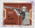 Stamps Bolivia -  Conmemoracion de la XIX Olimpiada realizada en Mexico