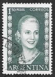 Stamps : America : Argentina :  526 - María Eva Duarte de Perón, Evita Perón