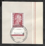 Stamps Argentina -  519 - María Eva Duarte de Perón, Evita Perón, Primer congreso filatélico argentino, 29-Agosto-53