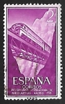 Stamps : Europe : Spain :  XVIII Congreso Internacional de Ferrocarriles - Locomotora Diesel