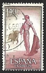 Stamps : Europe : Spain :  Fiesta nacional de Tauromaquia  - Citando al toro