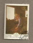 Stamps Russia -  Pintura ucraniana: Mujer trabajadora