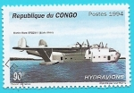 Stamps Republic of the Congo -  Hidroavión Martin Mars USA